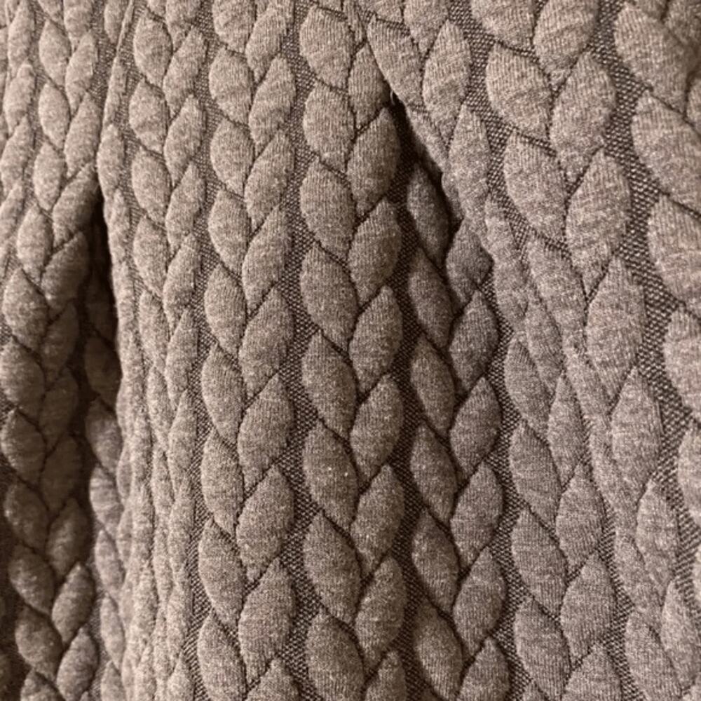 Le Top Baby Girls Gray Quilted Knit Dress Size 6 Months Long Sleeve - Picture 6 of 8